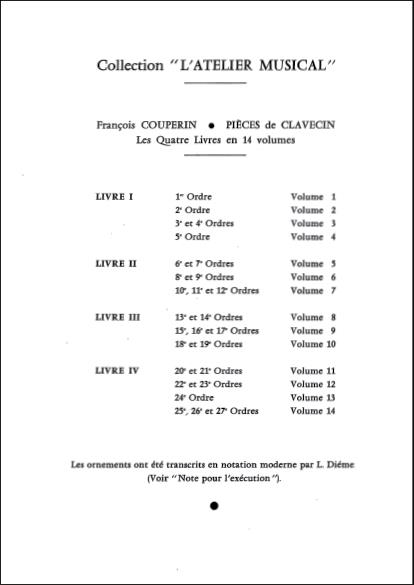 Pieces De Clavecin